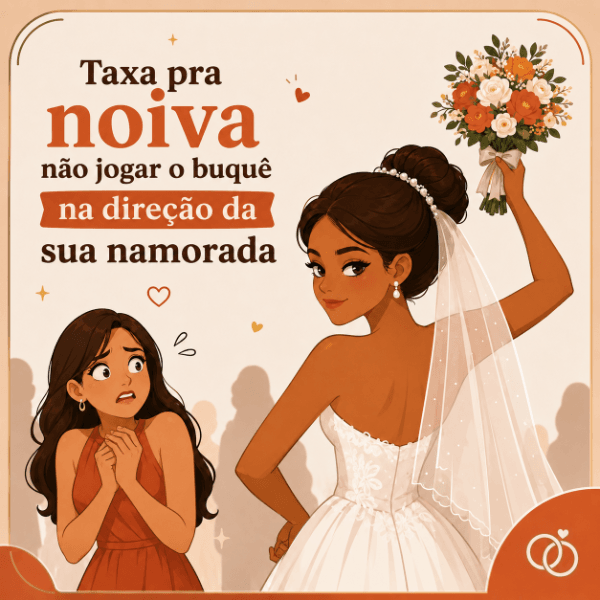 Taxa pra noiva não jogar o buquê na direção da sua namorada